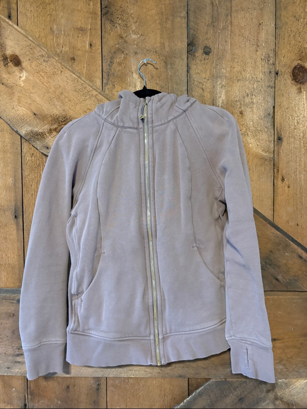 Lululemon Scuba full zip hoodie - brown with gold